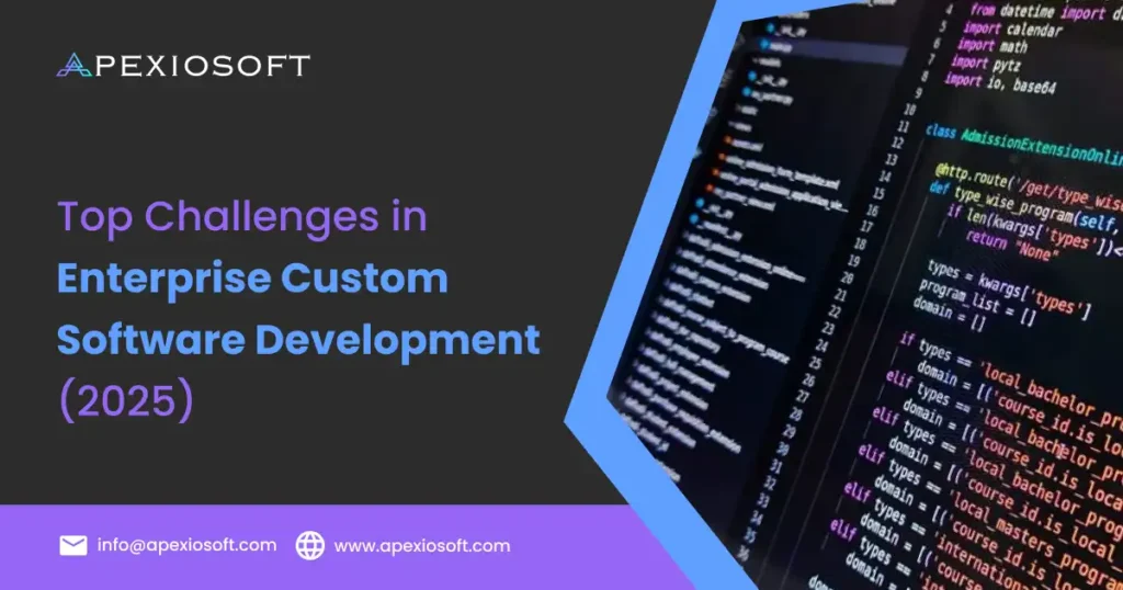 Enterprise leaders overcoming custom software development challenges in 2025 with Apexiosoft