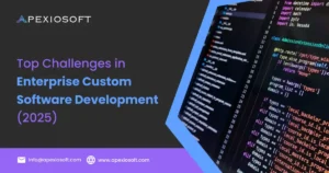 Enterprise leaders overcoming custom software development challenges in 2025 with Apexiosoft