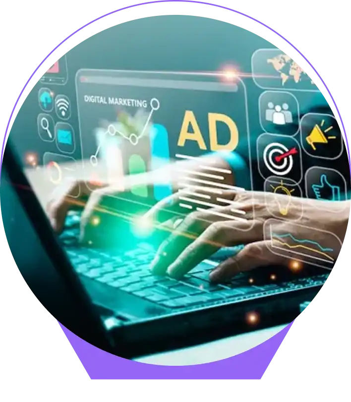 Professional digital marketing team analyzing data and campaign performance at Apexiosoft